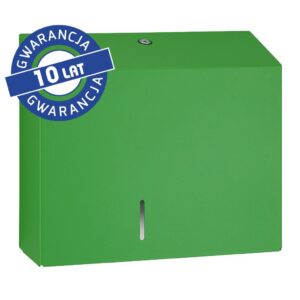 Pojemnik na papier toaletowy MERIDA STELLA DUO GREEN LINE z uchwytem na resztkę rolki papieru, średnica papieru do 20 cm, zielony
