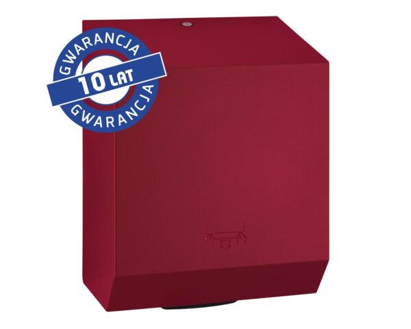 Mechaniczny podajnik ręczników papierowych w rolach MERIDA STELLA RED LINE, czerwony