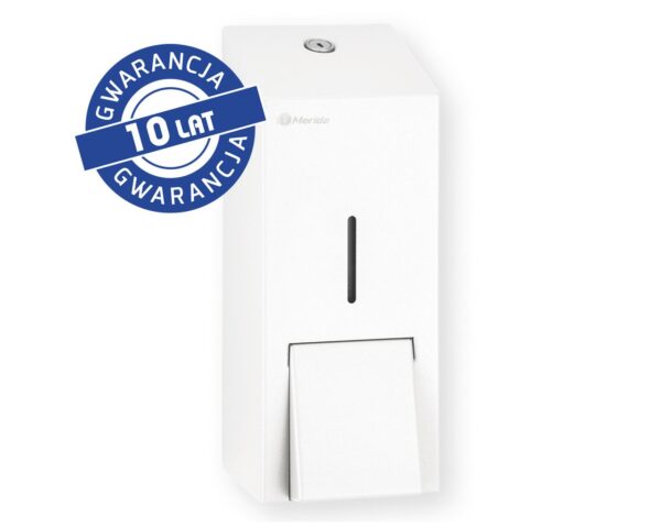 Dozownik mydła w płynie MERIDA STELLA WHITE LINE MAXI, pojemność zbiornika 800 ml, biały