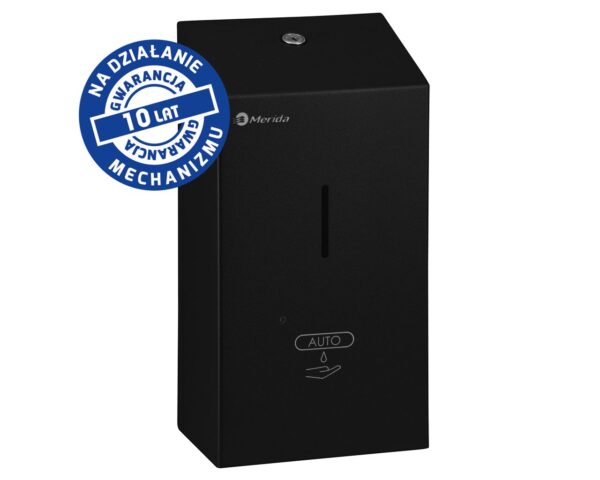 Bezdotykowy automatyczny dozownik mydła w pianie MERIDA STELLA AUTOMATIC BLACK LINE na jednorazowe wkłady 1000 g, czarny Bezdotykowy automatyczny dozownik mydła w pianie MERIDA STELLA AUTOMATIC BLACK LINE na jednorazowe wkłady 1000 g, czarny