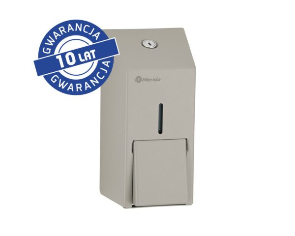 Dozownik mydła w płynie MERIDA STELLA STONE GREY LINE MINI, pojemność zbiornika 400 ml, szary kamienny Dozownik mydła w płynie MERIDA STELLA STONE GREY LINE MINI, pojemność zbiornika 400 ml, szary kamienny