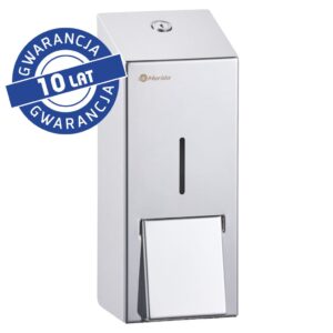 Dozownik mydła w płynie MERIDA STELLA MAXI, pojemność zbiornika 800 ml, stal polerowana