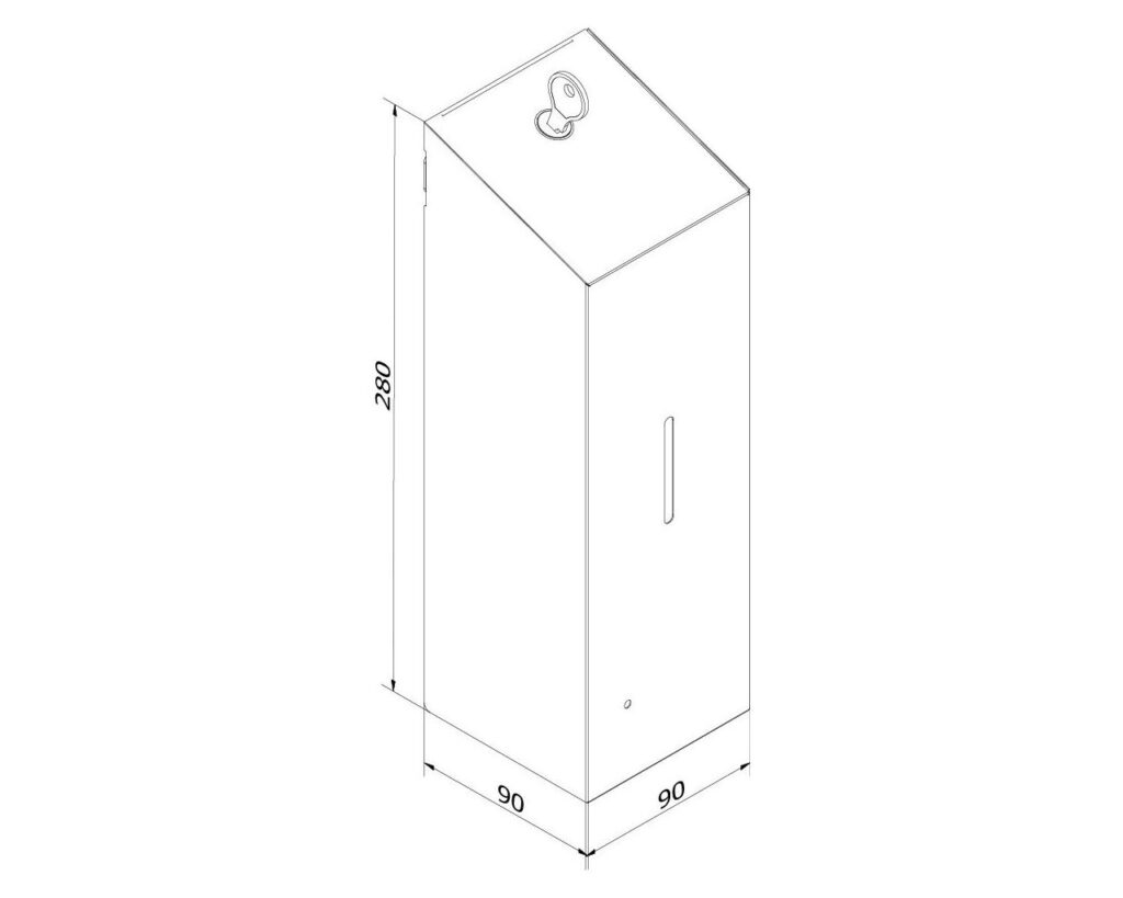 Bezdotykowy automatyczny dozownik mydła w pianie MERIDA STELLA AUTOMATIC SLIM RED LINE na jednorazowe wkłady 800 ml, czerwony