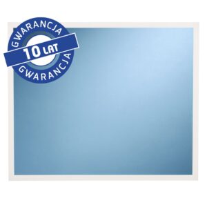 Lustro w ramie metalowej - białej MERIDA STELLA WHITE LINE, 50 x 60 cm