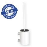 Szczotka do WC z uchwytem mocowanym do ściany, tuba krótka, MERIDA STELLA WHITE LINE, biały