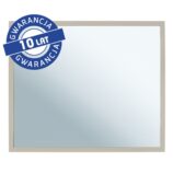 Lustro w ramie metalowej - szarej jedwabistej MERIDA STELLA SILK GREY LINE, 50 x 60 cm