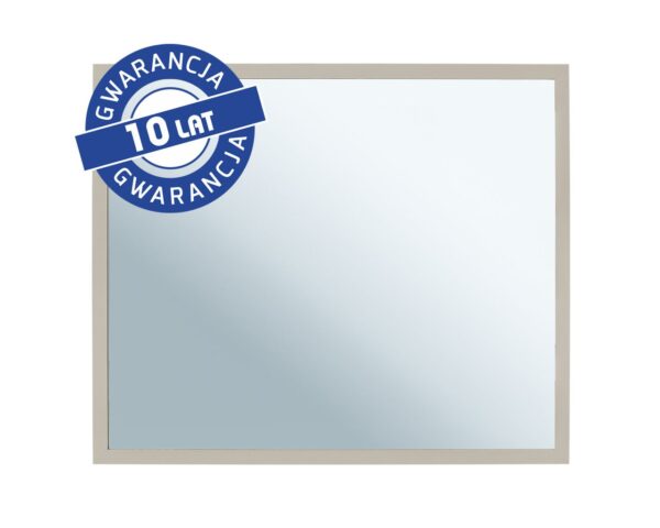 Lustro w ramie metalowej - szarej jedwabistej MERIDA STELLA SILK GREY LINE, 50 x 60 cm