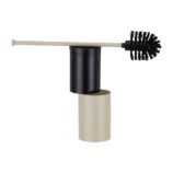 Szczotka do WC z uchwytem mocowanym do ściany, tuba krótka, MERIDA STELLA SILK GREY LINE, szara jedwabista