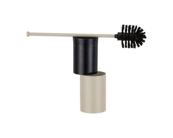 Szczotka do WC z uchwytem mocowanym do ściany, tuba krótka, MERIDA STELLA SILK GREY LINE, szara jedwabista Szczotka do WC z uchwytem mocowanym do ściany, tuba krótka, MERIDA STELLA SILK GREY LINE, szara jedwabista