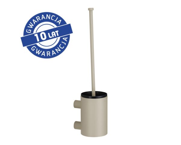 Szczotka do WC z uchwytem mocowanym do ściany, tuba krótka, MERIDA STELLA SILK GREY LINE, szara jedwabista