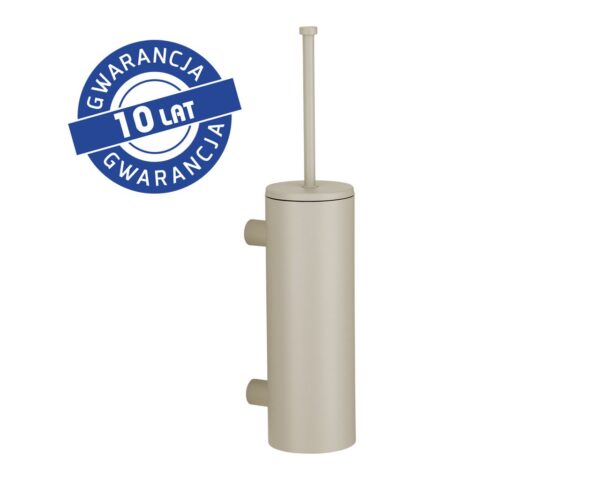Szczotka do WC z uchwytem mocowanym do ściany, tuba z przykrywką, MERIDA STELLA SILK GREY LINE, szara jedwabista