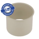 Kołnierz kosza nablatowy okrągły MERIDA STELLA SILK GREY LINE, szary jedwabisty