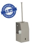 Szczotka do WC z uchwytem, mocowana do ściany MERIDA STELLA STONE GREY LINE, szara kamienna