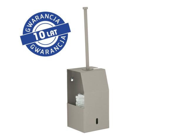 Szczotka do WC z uchwytem, mocowana do ściany MERIDA STELLA STONE GREY LINE, szara kamienna Szczotka do WC z uchwytem, mocowana do ściany MERIDA STELLA STONE GREY LINE, szara kamienna