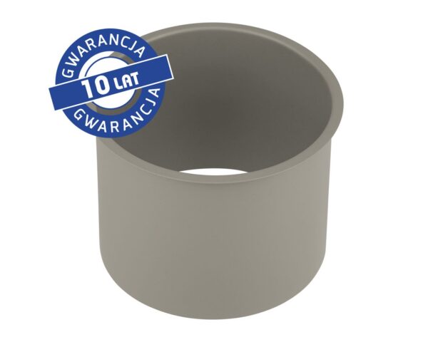 Kołnierz kosza nablatowy okrągły MERIDA STELLA STONE GREY LINE, szary kamienny