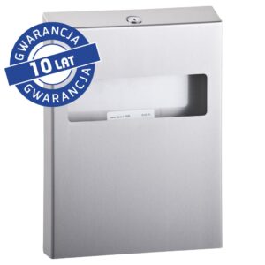 Pojemnik na podkładki na deskę sedesową MERIDA STELLA, pojemność 100 szt. papierowych podkładek, stal matowa