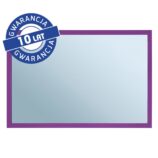 Lustro w ramie metalowej - fioletowej MERIDA STELLA VIOLET LINE, 40 x 60 cm