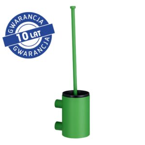 Szczotka do WC z uchwytem mocowanym do ściany, tuba krótka, MERIDA STELLA GREEN LINE, zielona