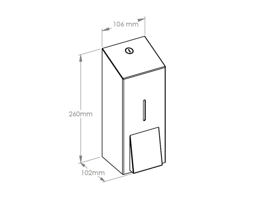 Dozownik płynu dezynfekcyjnego w sprayu MERIDA STELLA WHITE LINE, pojemność wkładów 1000 ml , biały
