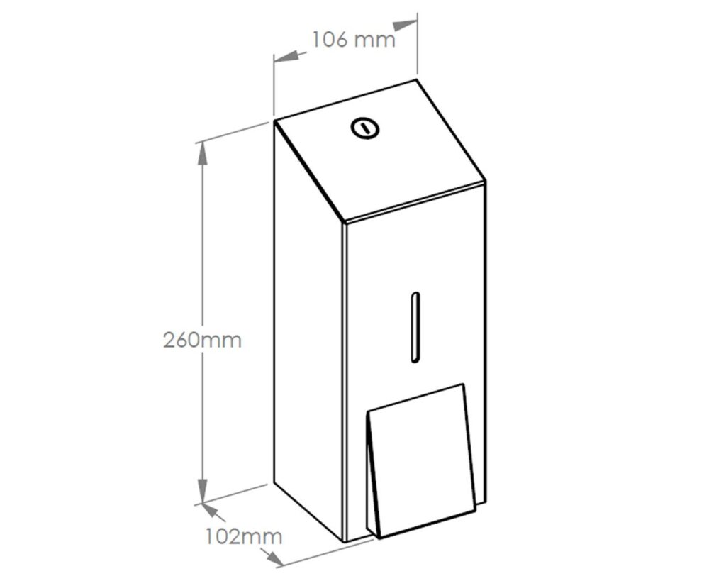 Dozownik mydła w płynie MERIDA STELLA Anti-FingerPrint MAXI, pojemność 800 ml, stal matowa z powłoką AFP
