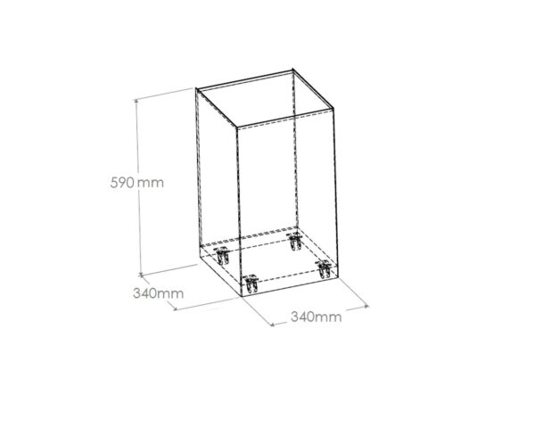 Kosz podblatowy na kółkach MERIDA STELLA WHITE LINE, pojemność 60 l, biały Kosz podblatowy na kółkach MERIDA STELLA WHITE LINE, pojemność 60 l, biały