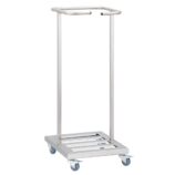 Stelaż na worki na kółkach, stal matowa