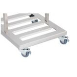 Stelaż na worki na kółkach, stal matowa