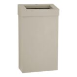 Kosz na odpady otwarty MERIDA STELLA SLIM SILK GREY LINE, pojemność 27 l, szary jedwabisty