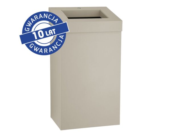 Kosz na odpady otwarty MERIDA STELLA SILK GREY LINE, pojemność 45 l, szary jedwabisty Kosz na odpady otwarty MERIDA STELLA SILK GREY LINE, pojemność 45 l, szary jedwabisty
