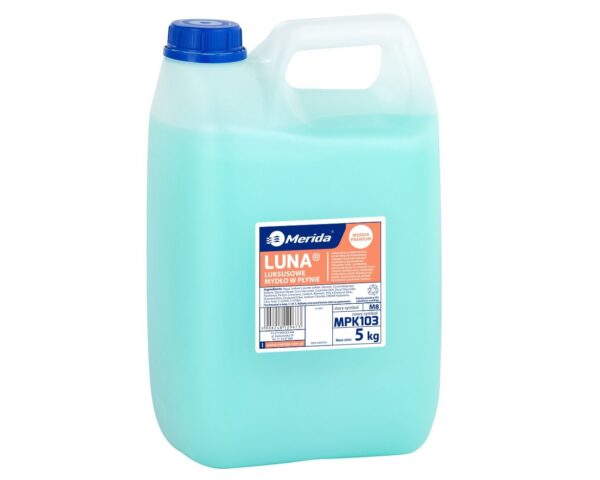 Mydło w płynie MERIDA LUNA seledynowe, kanister 5 kg, zapach naomi Mydło w płynie MERIDA LUNA seledynowe, kanister 5 kg, zapach naomi