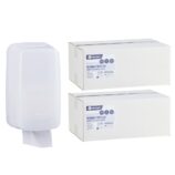 Pojemnik na papier toaletowy w listkach MERIDA HARMONY za 1 zł netto przy zakupie 2 kartonów papierów toaletowych MERIDA PREMIUM PPB401 (9 600 listków)