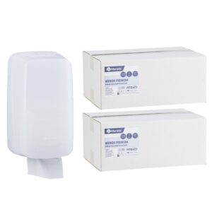 Pojemnik na papier toaletowy w listkach MERIDA HARMONY za 1 zł netto przy zakupie 2 kartonów papierów toaletowych MERIDA PREMIUM PPB401 (9 600 listków)