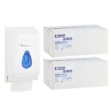 Pojemnik na papier toaletowy w listkach MERIDA TOP za 1 zł netto przy zakupie 2 kartonów papierów toaletowych MERIDA PREMIUM PPB401 (9 600 listków)
