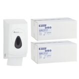 Pojemnik na papier toaletowy w listkach MERIDA TOP za 1 zł netto przy zakupie 2 kartonów papierów toaletowych MERIDA PREMIUM PPB401 (9 600 listków)
