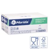 Podajnik ręczników MERIDA LUX CUT za 125 zł netto z 2 kartonami ręczników TOP AUTOMATIC RAB302