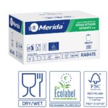 Ręczniki papierowe w roli z adaptorem, MERIDA OPTIMUM AUTOMATIC MINI ECOLABEL, dwuwarstwowe, białe, średnica 14,5 cm, długość 140 m, karton 6 rolek