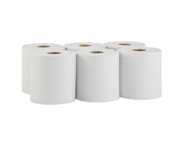 Ręczniki papierowe w roli MERIDA ECONOMY CENTER PULL MINI, białe, średnica 17 cm, długość 210 m, jednowarstwowe, zgrzewka 6 rolek, ECOLABEL Ręczniki papierowe w roli MERIDA ECONOMY CENTER PULL MINI, białe, średnica 17 cm, długość 210 m, jednowarstwowe, zgrzewka 6 rolek, ECOLABEL