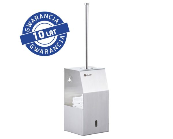 Szczotka do WC z uchwytem mocowanym do ściany, stal matowa