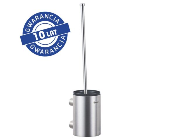 Szczotka do WC z uchwytem mocowanym do ściany, tuba krótka, stal matowa Szczotka do WC z uchwytem mocowanym do ściany, tuba krótka, stal matowa