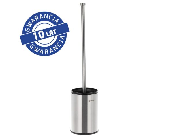 Szczotka do WC z uchwytem stawianym, tuba krótka, stal matowa Szczotka do WC z uchwytem stawianym, tuba krótka, stal matowa