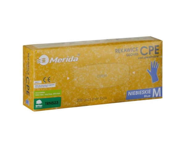 Rękawice hybrydowe antypoślizgowe niebieskie, opakowanie 200 szt., rozmiar M
