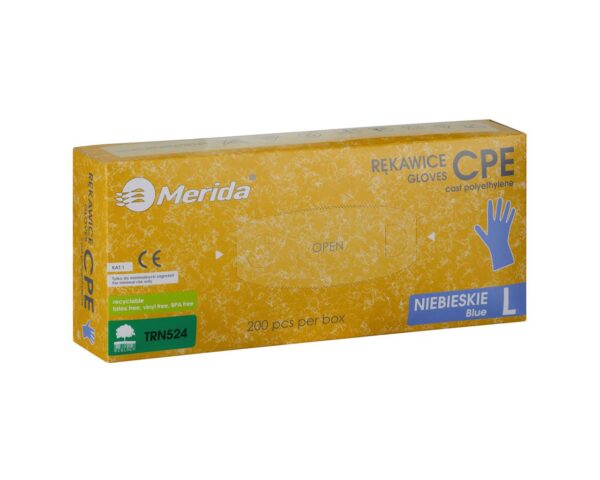 Rękawice hybrydowe antypoślizgowe niebieskie, opakowanie 200 szt., rozmiar L