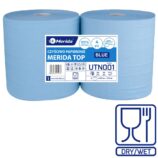 Czyściwo papierowe MERIDA TOP 30, długość 157 m, czterowarstwowe, NIEBIESKIE, zgrzewka 2 sztuki