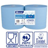 Czyściwo papierowe MERIDA TOP 28, długość 150 m, trzywarstwowe, NIEBIESKIE, zgrzewka 2 sztuki, ECOLABEL