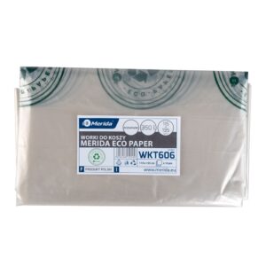 Worki na zużyte ręczniki papierowe, MERIDA ECO PAPER, 115 x 135 cm, pojemność 350 l, paczka 10 szt., BEZBARWNE, LDPE