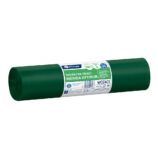 Worki na śmieci MERIDA OPTIMUM, 90 x 110 cm, pojemność 160 l, rolka 25 szt., ZIELONE, LDPE