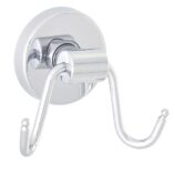 Wieszak z mosiądzu chromowanego podwójny, MAMUT, polerowany