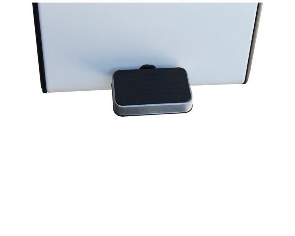 Kosz z przyciskiem pedałowym, prostokątny 7 l, metalowy, biały Kosz z przyciskiem pedałowym, prostokątny 7 l, metalowy, biały