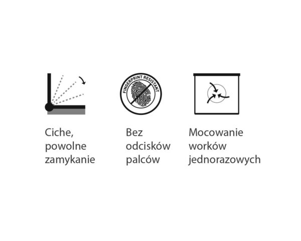 Kosz pedałowy TOP SILENT LUNA, pojemność 12 l, metalowy, biały Kosz pedałowy TOP SILENT LUNA, pojemność 12 l, metalowy, biały