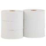 Papier toaletowy MERIDA CLASSIC , biały, średnica 23 cm, długość 340 m, jednowarstwowy, zgrzewka 6 szt., ECOLABEL